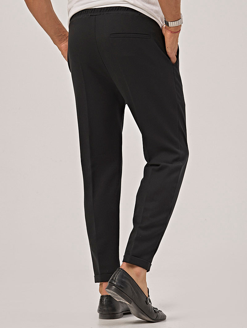 Plain 4 Way Lycra Fabric Casual Trousers, Black at Rs 550 in Begusarai |  ID: 23530705630